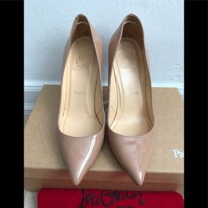 Louboutin pigalle 100 in nude 36.5